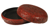A LACQUERWARE'PEONY AND FLOWER