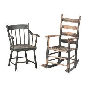 A Ladderback Rocking Chair in Old