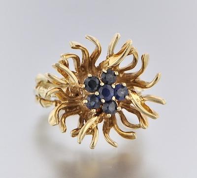 A Ladies' 14k Gold and Sapphire