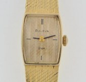 A Ladies' 14k Gold Bulova Dior