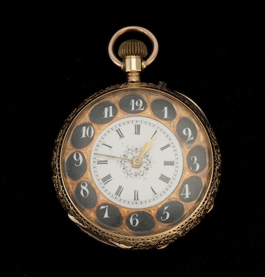 A Ladies' 14k Gold Pocket Watch 14k