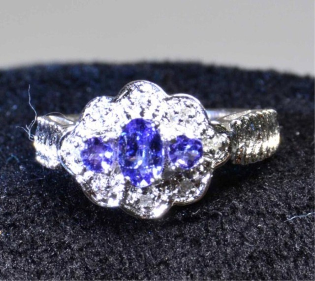 A Ladies 14K Tanzanite And