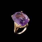 A LADIES 14K YELLOW GOLD AND O