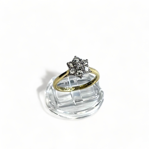 A LADIES 18CT GOLD & DIAMOND