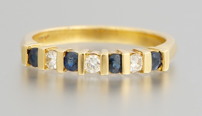 A Ladies' 18k Gold Diamond and