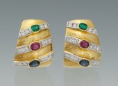 A Ladies' 18k Gold Diamond and