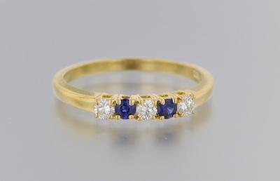 A Ladies' 18k Gold Diamond and