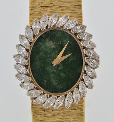 A Ladies' 18k Gold, Diamond and