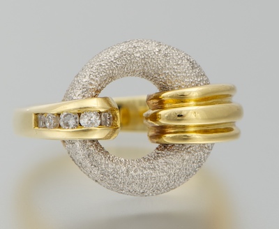 A Ladies' 18k Gold Platinum and