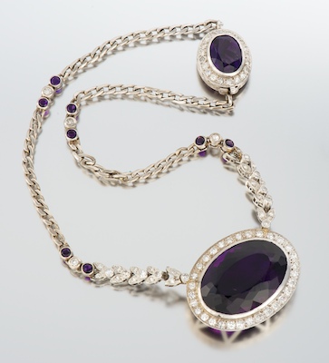 A Ladies' Amethyst and Diamond