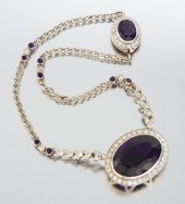A Ladies' Amethyst and Diamond