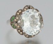 A Ladies' Aquamarine Diamond a