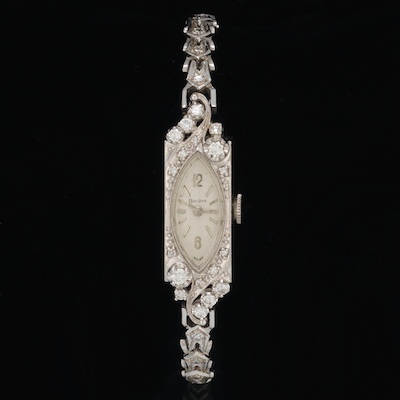 A Ladies' Bulova Gold and Diamond