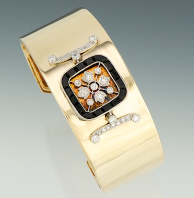 A Ladies' Cuff Bracelet with