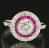 A Ladies' Diamond and Ruby Rin