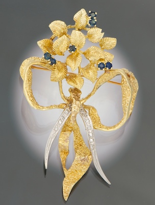 A Ladies' Diamond and Sapphire