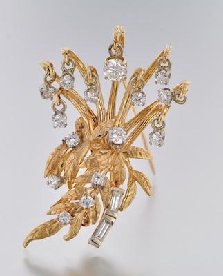 A Ladies' Diamond Bouquet Brooch