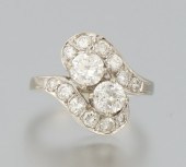 A Ladies' Diamond Cluster Bypa