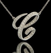 A Ladies' Diamond Initial C Ne