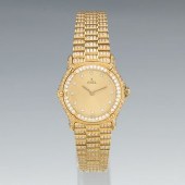 A Ladies' Ebel 18k Gold and Di
