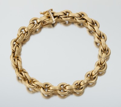 A Ladies' Fancy Link Gold