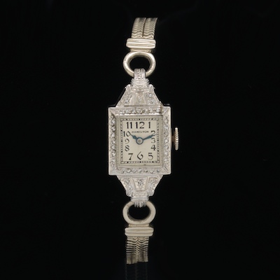 A Ladies' Hamilton Platinum Gold