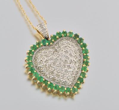 A Ladies' Heart Pendant with