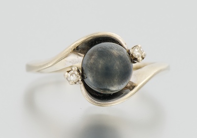 A Ladies' Hematite and Diamond Ring