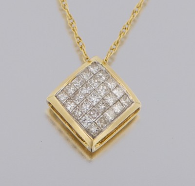 A Ladies' Invisibly Set Diamond