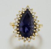A Ladies' Iolite and Diamond R