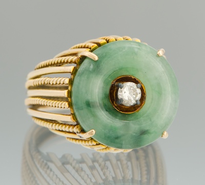 A Ladies' Jadeite and Diamond