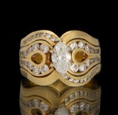 A Ladies' Marquis Cut Diamond