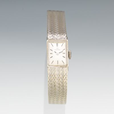 A Ladies' Omega 14k Gold Wrist