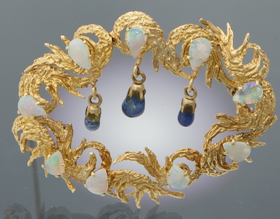 A Ladies' Opal and Sapphire