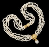 A Ladies' Pearl and Gold South
