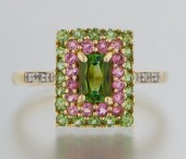 A Ladies' Peridot Pink Tourmal