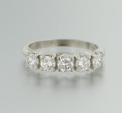 A Ladies' Platinum and Diamond Band