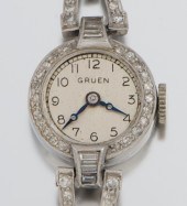 A Ladies' Platinum and Diamond