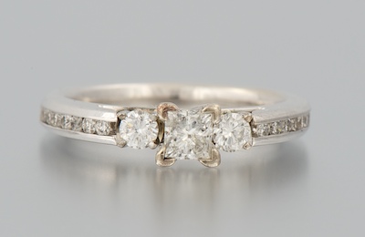 A Ladies' Princess Cut Diamond