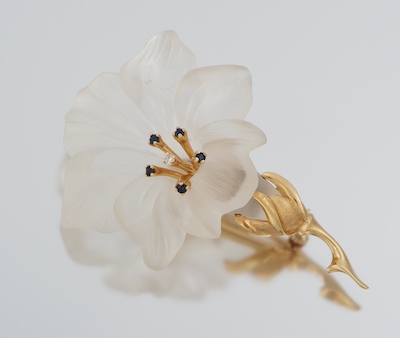 A Ladies' Rock Crystal 14k Gold