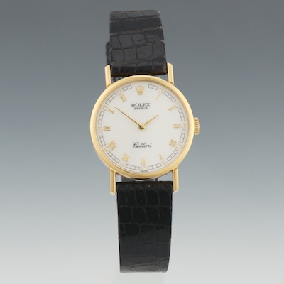 A Ladies' Rolex Cellini 18k Gold