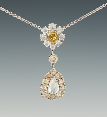 A Ladies' Rose Cut Diamond Necklace