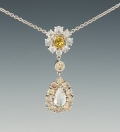 A Ladies' Rose Cut Diamond Nec