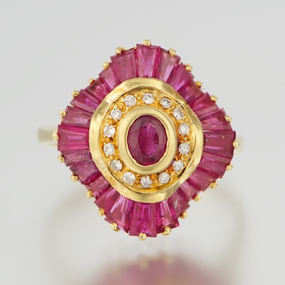A Ladies' Ruby and Diamond