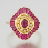A Ladies' Ruby and Diamond Bal