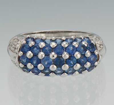 A Ladies' Sapphire and Diamond Ring
