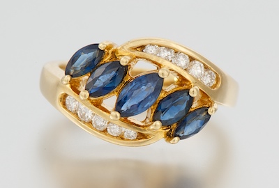 A Ladies' Sapphire and Diamond Ring