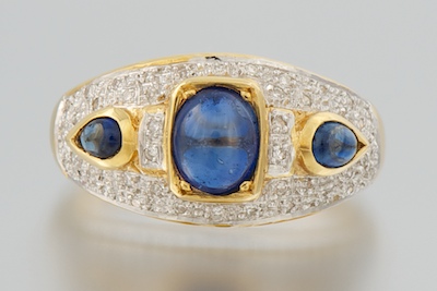 A Ladies' Sapphire and Diamond Ring