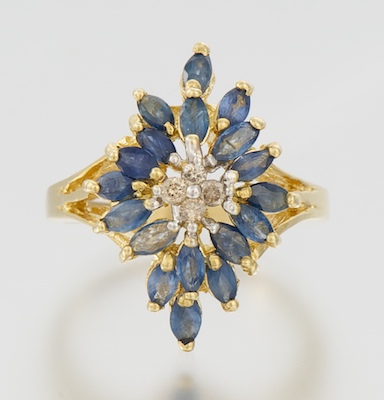A Ladies' Sapphire and Diamond Ring
