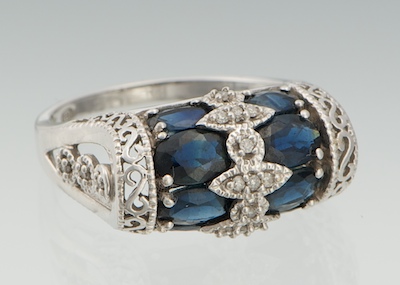 A Ladies' Sapphire and Diamond Ring